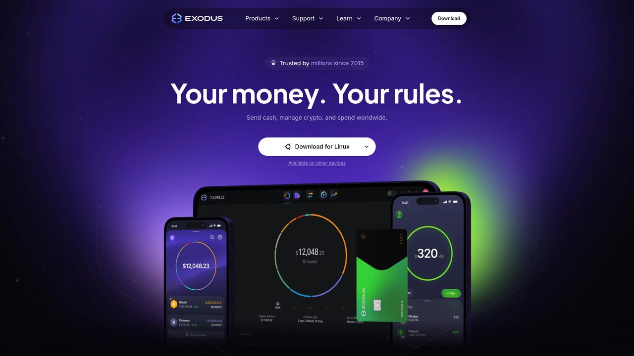 Exodus keeps desktop and mobile self-custody in sync with consumer-grade design