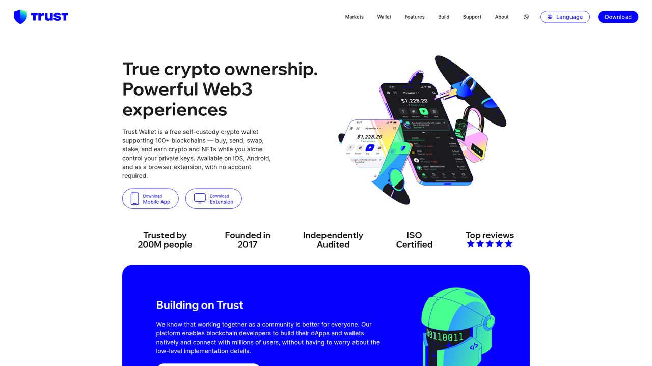 Trust Wallet's small footprint keeps it dominant on low-end Android hardware